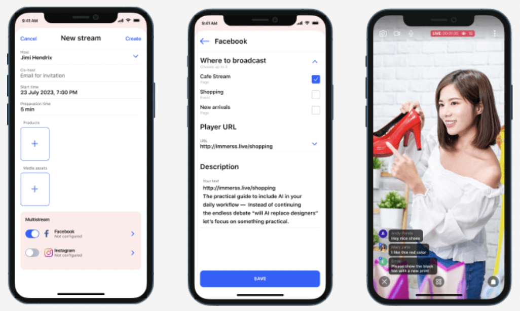 screenshot of Live Stream Shopping